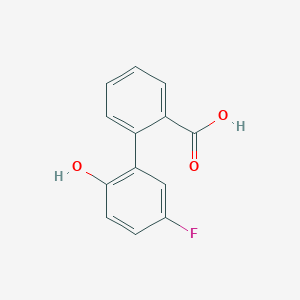 molecular formula C13H9FO3 B6363944 2-(5-Fluoro-2-hydroxyphenyl)benzoic acid, 95% CAS No. 1225778-51-7