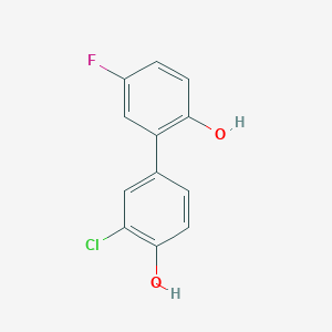 molecular formula C12H8ClFO2 B6363945 2-Chloro-4-(5-fluoro-2-hydroxyphenyl)phenol, 95% CAS No. 1225778-62-0