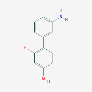 molecular formula C12H10FNO B6363961 4-(3-Aminophenyl)-3-fluorophenol, 95% CAS No. 1225777-30-9