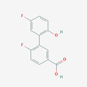 molecular formula C13H8F2O3 B6363971 4-Fluoro-3-(5-fluoro-2-hydroxyphenyl)benzoic acid, 95% CAS No. 1225778-74-4
