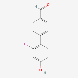 molecular formula C13H9FO2 B6363983 3-Fluoro-4-(4-formylphenyl)phenol, 95% CAS No. 1225742-07-3