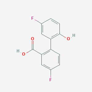 molecular formula C13H8F2O3 B6363984 5-Fluoro-2-(5-fluoro-2-hydroxyphenyl)benzoic acid, 95% CAS No. 1225902-38-4