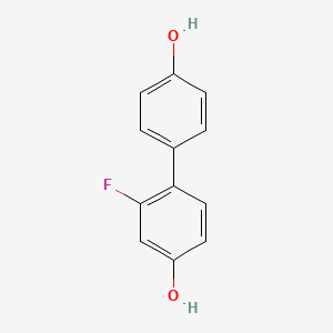 molecular formula C12H9FO2 B6363985 3-Fluoro-4-(4-hydroxyphenyl)phenol, 95% CAS No. 1225772-51-9