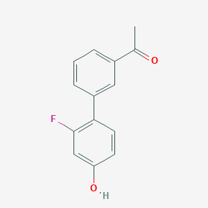molecular formula C14H11FO2 B6363991 4-(3-Acetylphenyl)-3-fluorophenol, 95% CAS No. 1225741-43-4