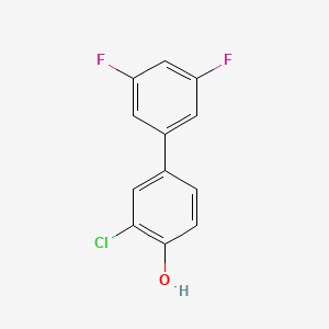 molecular formula C12H7ClF2O B6363998 2-Chloro-4-(3,5-difluorophenyl)phenol, 95% CAS No. 1225946-43-9