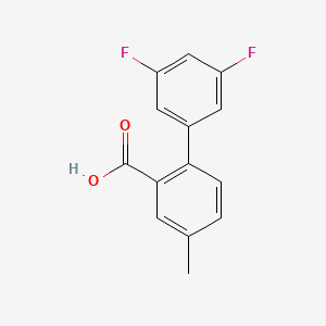 molecular formula C14H10F2O2 B6364016 2-(3,5-Difluorophenyl)-5-methylbenzoic acid, 95% CAS No. 1225835-62-0