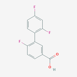 molecular formula C13H7F3O2 B6364073 3-(2,4-Difluorophenyl)-4-fluorobenzoic acid, 95% CAS No. 1225847-39-1