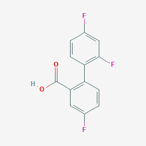 molecular formula C13H7F3O2 B6364077 2-(2,4-Difluorophenyl)-5-fluorobenzoic acid, 95% CAS No. 1183588-73-9