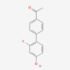 molecular formula C14H11FO2 B6364093 4-(4-Acetylphenyl)-3-fluorophenol, 95% CAS No. 1225902-96-4