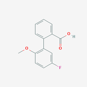 molecular formula C14H11FO3 B6364096 2-(5-Fluoro-2-methoxyphenyl)benzoic acid, 95% CAS No. 1178011-38-5