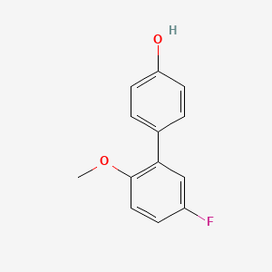molecular formula C13H11FO2 B6364099 4-(5-Fluoro-2-methoxyphenyl)phenol, 95% CAS No. 1226088-65-8