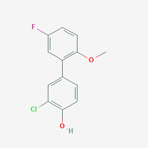 molecular formula C13H10ClFO2 B6364114 2-Chloro-4-(5-fluoro-2-methoxyphenyl)phenol, 95% CAS No. 1225751-43-8