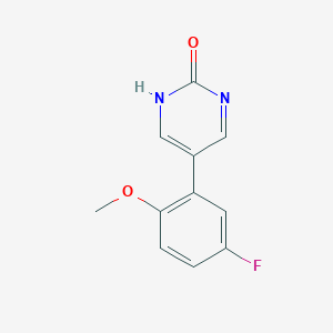 5-(5-Fluoro-2-methoxyphenyl)-2-hydroxypyrimidine, 95%