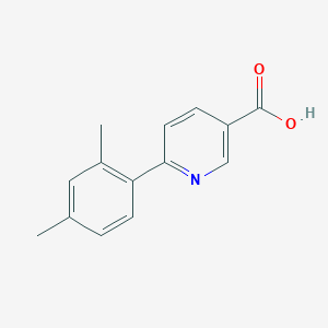 molecular formula C14H13NO2 B6364135 6-(2,4-Dimethylphenyl)nicotinic acid, 95% CAS No. 1261945-81-6