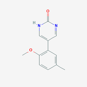 molecular formula C12H12N2O2 B6364154 2-Hydroxy-5-(2-methoxy-5-methylphenyl)pyrimidine, 95% CAS No. 1111103-72-0