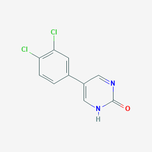molecular formula C10H6Cl2N2O B6364181 5-(3,4-Dichlorophenyl)-2-hydroxypyrimidine, 95% CAS No. 1111108-09-8