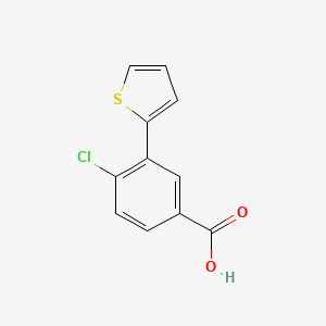 molecular formula C11H7ClO2S B6364190 4-Chloro-3-(thiophen-2-yl)benzoic acid, 95% CAS No. 651058-95-6