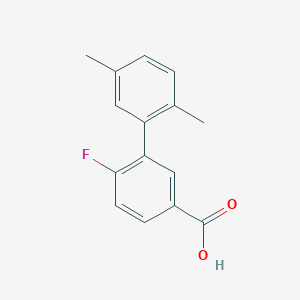 molecular formula C15H13FO2 B6364197 3-(2,5-Dimethylphenyl)-4-fluorobenzoic acid, 95% CAS No. 1261961-12-9