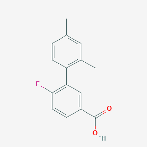 molecular formula C15H13FO2 B6364219 3-(2,4-Dimethylphenyl)-4-fluorobenzoic acid, 95% CAS No. 1261954-80-6
