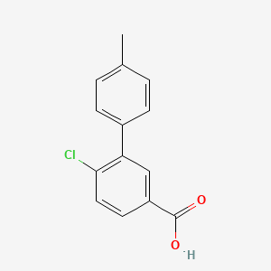 molecular formula C14H11ClO2 B6364220 4-Chloro-3-(4-methylphenyl)benzoic acid, 95% CAS No. 1261900-80-4