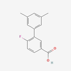 molecular formula C15H13FO2 B6364241 3-(3,5-Dimethylphenyl)-4-fluorobenzoic acid, 95% CAS No. 1261947-65-2