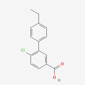molecular formula C15H13ClO2 B6364254 4-Chloro-3-(4-ethylphenyl)benzoic acid, 95% CAS No. 1262011-02-8
