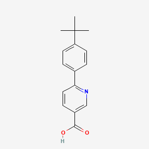 molecular formula C16H17NO2 B6364260 6-(4-t-Butylphenyl)nicotinic acid, 95% CAS No. 1261950-30-4
