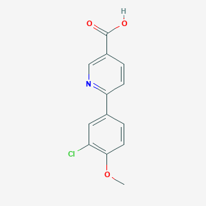 molecular formula C13H10ClNO3 B6364265 6-(3-Chloro-4-methoxyphenyl)nicotinic acid, 95% CAS No. 1261995-58-7