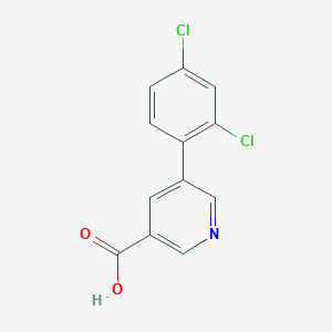 molecular formula C12H7Cl2NO2 B6364276 5-(2,4-Dichlorophenyl)nicotinic acid, 95% CAS No. 1261944-60-8