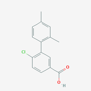 molecular formula C15H13ClO2 B6364284 4-Chloro-3-(2,4-dimethylphenyl)benzoic acid, 95% CAS No. 1261971-12-3
