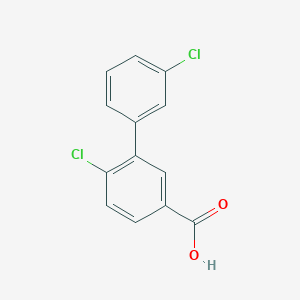 molecular formula C13H8Cl2O2 B6364298 4-Chloro-3-(3-chlorophenyl)benzoic acid, 95% CAS No. 1261963-91-0
