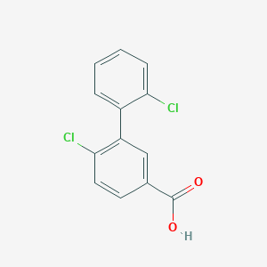 molecular formula C13H8Cl2O2 B6364309 4-Chloro-3-(2-chlorophenyl)benzoic acid, 95% CAS No. 1261963-50-1