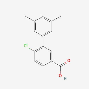 molecular formula C15H13ClO2 B6364325 4-Chloro-3-(3,5-dimethylphenyl)benzoic acid, 95% CAS No. 1261947-74-3