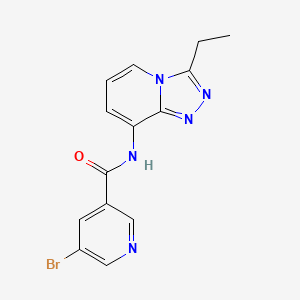 molecular formula C14H12BrN5O B6364395 5-Bromo-N-(3-ethyl-[1,2,4]triazolo[4,3-a]pyridin-8-yl)nicotinamide CAS No. 1340894-13-4