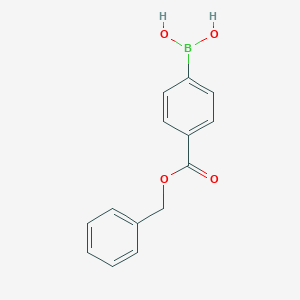 molecular formula C14H13BO4 B063644 4-苄氧羰基苯硼酸 CAS No. 184000-11-1