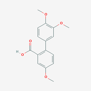molecular formula C16H16O5 B6364402 2-(3,4-Dimethoxyphenyl)-5-methoxybenzoic acid, 95% CAS No. 925908-67-4