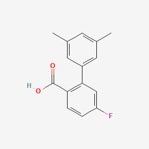 molecular formula C15H13FO2 B6364409 2-(3,5-Dimethylphenyl)-4-fluorobenzoic acid, 95% CAS No. 1178346-11-6