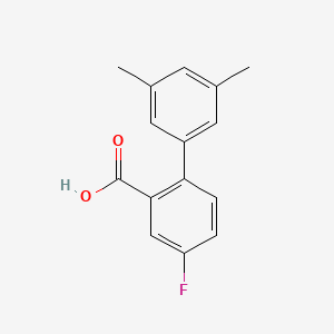 molecular formula C15H13FO2 B6364414 2-(3,5-Dimethylphenyl)-5-fluorobenzoic acid, 95% CAS No. 1184286-96-1