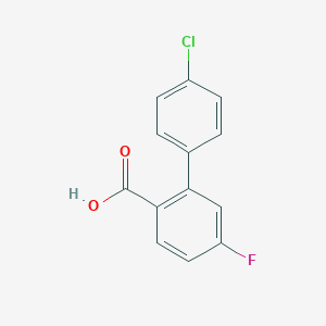 molecular formula C13H8ClFO2 B6364421 2-(4-Chlorophenyl)-4-fluorobenzoic acid, 95% CAS No. 1179253-24-7
