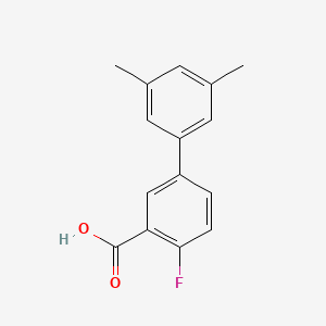 molecular formula C15H13FO2 B6364424 5-(3,5-Dimethylphenyl)-2-fluorobenzoic acid, 95% CAS No. 1178259-83-0