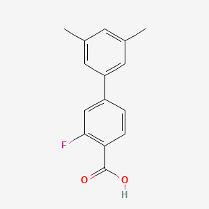 molecular formula C15H13FO2 B6364429 4-(3,5-Dimethylphenyl)-2-fluorobenzoic acid, 95% CAS No. 1183961-64-9