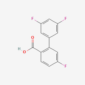 molecular formula C13H7F3O2 B6364447 2-(3,5-Difluorophenyl)-4-fluorobenzoic acid, 95% CAS No. 1184266-77-0