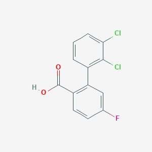 molecular formula C13H7Cl2FO2 B6364451 2-(2,3-Dichlorophenyl)-4-fluorobenzoic acid, 95% CAS No. 1178742-29-4