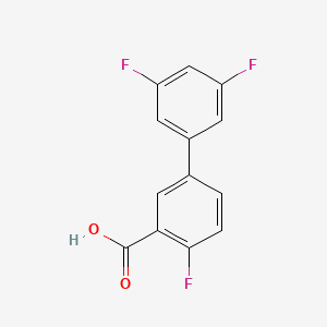 molecular formula C13H7F3O2 B6364463 5-(3,5-Difluorophenyl)-2-fluorobenzoic acid, 95% CAS No. 1184691-51-7