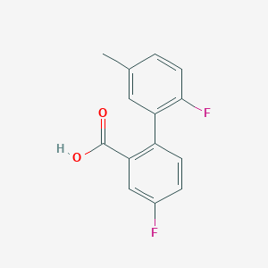 molecular formula C14H10F2O2 B6364465 5-Fluoro-2-(2-fluoro-5-methylphenyl)benzoic acid, 95% CAS No. 1178112-33-8