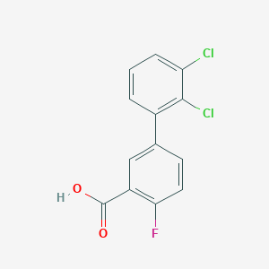 molecular formula C13H7Cl2FO2 B6364471 5-(2,3-Dichlorophenyl)-2-fluorobenzoic acid, 95% CAS No. 1178807-51-6