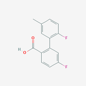 molecular formula C14H10F2O2 B6364479 4-Fluoro-2-(2-fluoro-5-methylphenyl)benzoic acid, 95% CAS No. 1216159-05-5