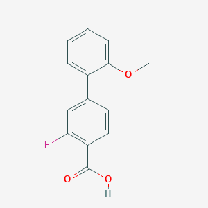 molecular formula C14H11FO3 B6364485 2-Fluoro-4-(2-methoxyphenyl)benzoic acid, 95% CAS No. 1179609-46-1