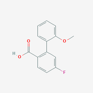 molecular formula C14H11FO3 B6364496 4-Fluoro-2-(2-methoxyphenyl)benzoic acid, 95% CAS No. 1184269-78-0