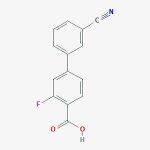molecular formula C14H8FNO2 B6364501 4-(3-Cyanophenyl)-2-fluorobenzoic acid, 95% CAS No. 1179704-39-2